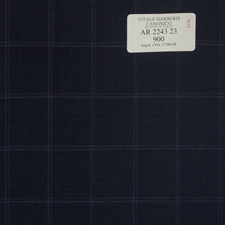 AR 2243 23 CANONICO - 100% Wool - Xanh Dương Caro